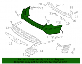 Rear bare bumper Hyundai Sonata 20-22 US for parking sensors