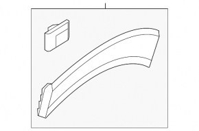 Rear right wing arch trim Hyundai Tucson 16-21