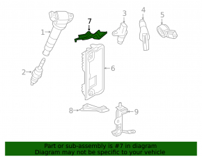 Lexus RX450h 16-22 Engine Computer ECU Upper Bracket