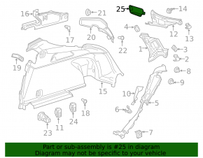 Left trunk light for Mercedes GLC 16-22, light gray