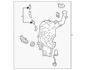 Mazda3 MPS 09-13 washer reservoir with sensor, complete