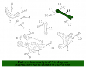 Rear left control arm for Ford Mustang mk6 15-23