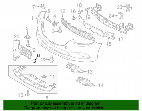 Mazda 6 13-17 Front Bumper Tow Hook Cap