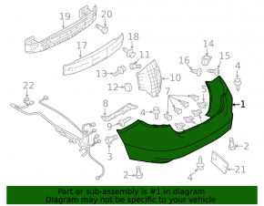 Rear bumper bare Mazda6 09-13
