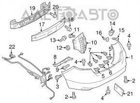 Rear bumper bare Mazda6 09-13