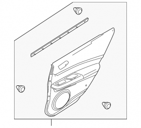 Rear left door panel, Mazda6 09-10