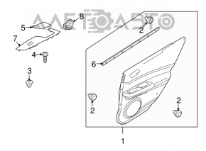 Rear left door panel, Mazda6 09-10