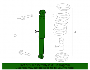 Rear left shock absorber Chevrolet Equinox 10-17 2.4