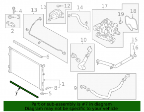 Lower radiator deflector Hyundai Sonata 20-23 2.5