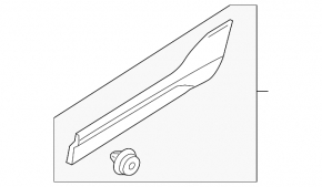 Door trim lower rear right Volvo XC40 19-25 structure