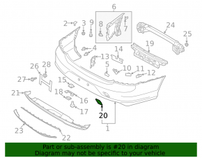 Volvo S90 17-25 Rear Bumper Tow Hook Cap