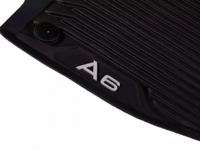 Set of 2 rear floor mats for Audi A6 C8 19-25, black rubber