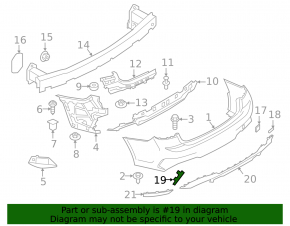 Rear bumper plug left BMW 3 G20 19-22 M Sport