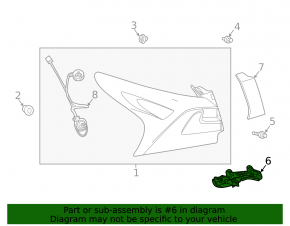Rear bumper mount inner left Lexus NX200t NX300 NX300h 15-21