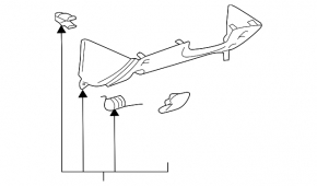 Gray knee pad for Toyota Solara 2.4 04-08
