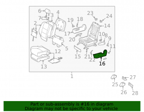 Left side passenger seat trim for Lexus RX300 RX330 RX350 RX400h 04-08, beige, cracks in fasteners, scratches, needs cleaning