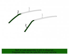 Left windshield molding for Lexus LX 98-07