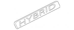 Hybrid Wing Emblem Right Honda Accord 13-17