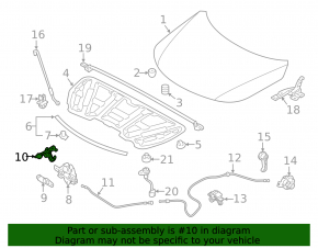 Kia Sorento 10-15 Hood Lock Hook