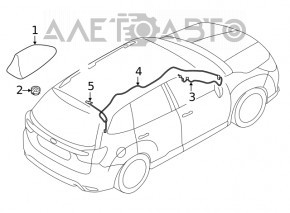 Antenna fin Subaru Forester 19-23 SK without wifi