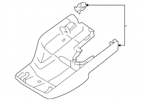 Interior mirror cover Lexus NX300 NX300h 18-21 for camera