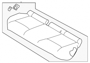 Rear row of seats 2 row Nissan Rogue Sport 17-22 leather black