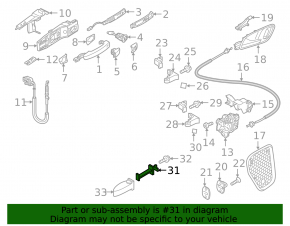 Door limiter front left Audi A3 8V 15-19 convertible