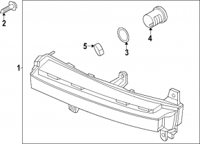 Left rear bumper light Hyundai Santa Fe 24-26 LED