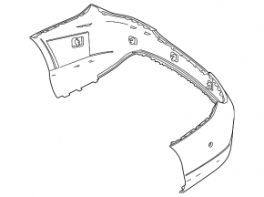 Bare rear bumper for Mercedes CLA 14-19 USA without parking sensors