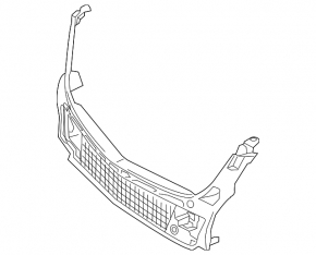 Front bumper central bracket Mercedes W166 ML 12-15 without parking sensors, without camera