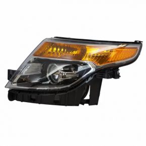 Headlight front left bare Ford Explorer 11-15 prerest halogen, broken fastener