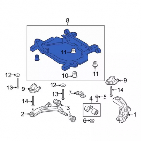 Front subframe Ford Flex 13-19