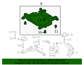 Front subframe Ford Flex 13-19