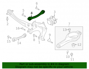 Upper rear left control arm Lincoln MKC 15-19