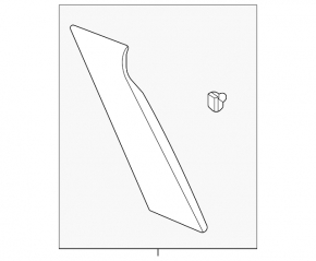 Lincoln Corsair 20-26 right rear fender trim