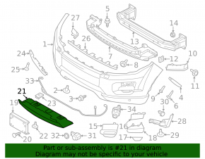 Lower front bumper trim for Land Rover Range Rover Evoque 12-15