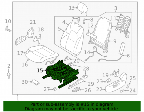 Mazda CX-5 17-25 driver's seat longitudinal adjustment motor without frame