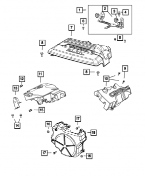 Fuel vapor pressure sensor Chrysler Pacifica 17- 3.6 with tubes, on the neck