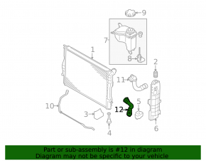 Lower cooling pipe BMW Z4 09-17 3.0T