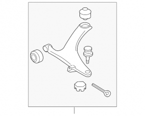 Lower front right arm Subaru b10 Tribeca torn silent block, ball joint for restoration
