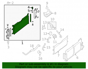 Nissan Leaf 13-17 water cooling radiator