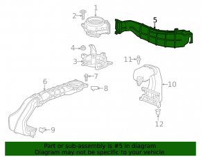 Battery duct upper Chevrolet Malibu 13-14 hybrid