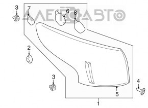 Nissan Rogue Sport 17-19 right outer fender light
