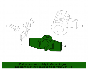 External mount for rear bumper parking sensors for Nissan Murano z52 19-24, structure