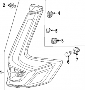 Outer wing light left Honda CRV 23-