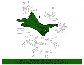 Mitsubishi Galant 04-12 rear subframe microcracks 4 S/B