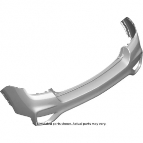Rear bumper bare Chevrolet Trax 17-22 without parking sensors and keyless, silver