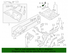Battery bracket in the trunk of the Audi A6 C8 19-24
