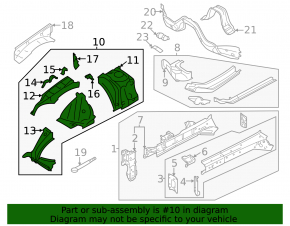Quarter front left Subaru Outback 20-23