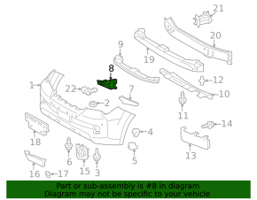 Right front bumper bracket for Lexus GX460 10-13